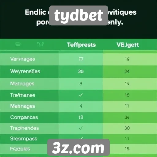 Comparativo entre tydbet e concorrentes no mercado